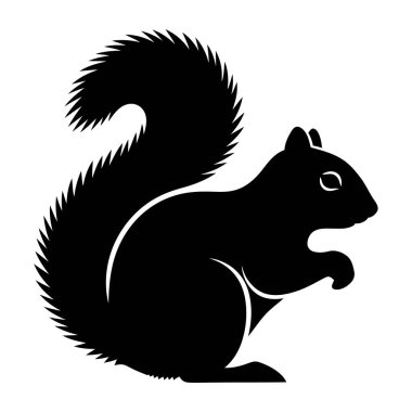 Siyah ve Beyaz Siluet Vektör İllüstrasyonu