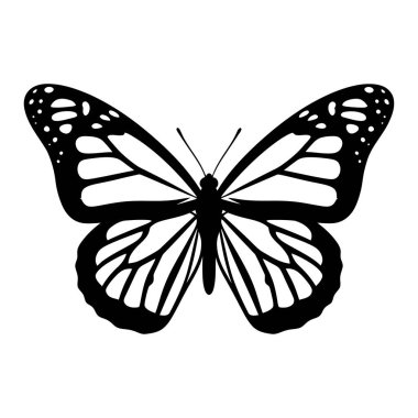 Siyah ve Beyaz Siluet Vektör İllüstrasyonu