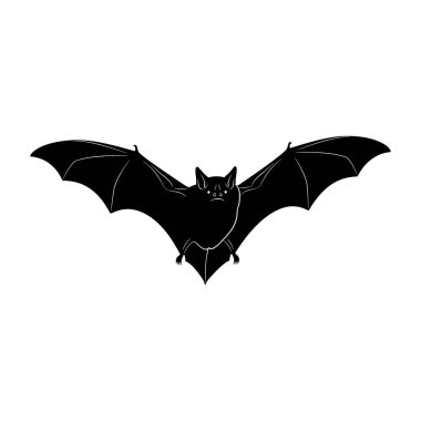 Siyah ve Beyaz Siluet Vektör İllüstrasyonu