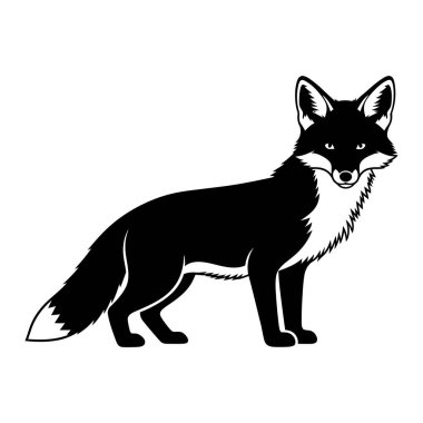 Siyah ve Beyaz Siluet Vektör İllüstrasyonu