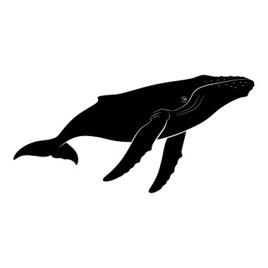 Siyah ve Beyaz Siluet Vektör İllüstrasyonu