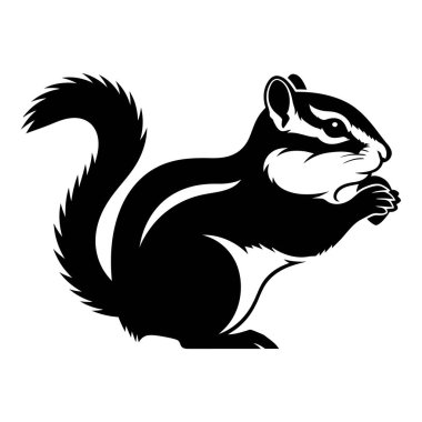 Siyah ve Beyaz Siluet Vektör İllüstrasyonu