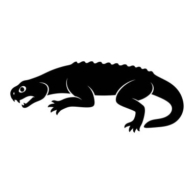 Siyah ve Beyaz Siluet Vektör İllüstrasyonu