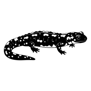 Siyah ve Beyaz Siluet Vektör İllüstrasyonu