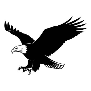 Siyah ve Beyaz Siluet Vektör İllüstrasyonu