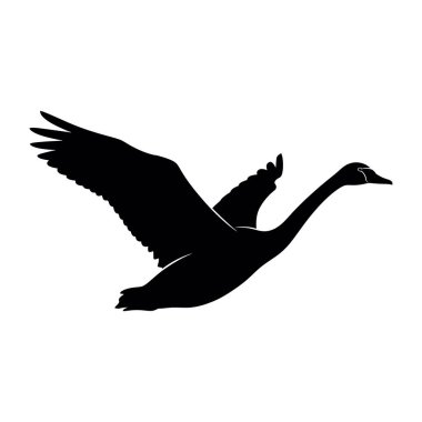 Siyah ve Beyaz Siluet Vektör İllüstrasyonu