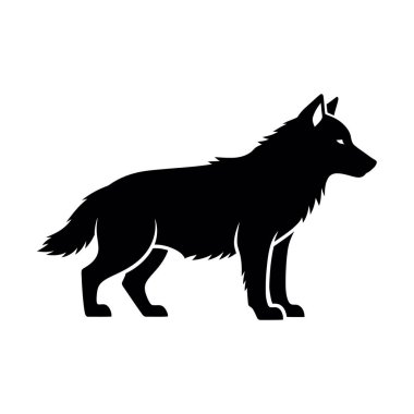 Siyah ve Beyaz Siluet Vektör İllüstrasyonu