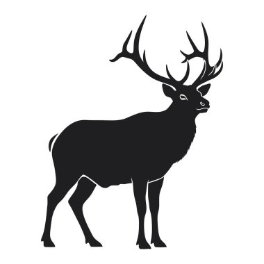 Siyah ve Beyaz Siluet Vektör İllüstrasyonu