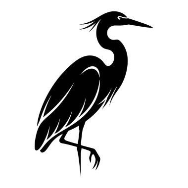 Siyah ve Beyaz Siluet Vektör İllüstrasyonu