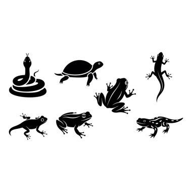 Siyah ve Beyaz Siluet Vektör İllüstrasyonu