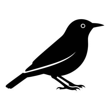 Siyah ve Beyaz Siluet Vektör İllüstrasyonu