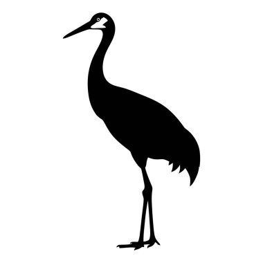 Siyah ve Beyaz Siluet Vektör İllüstrasyonu