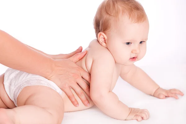 Gimnastyka i masaże dla noworodków — Zdjęcie stockowe