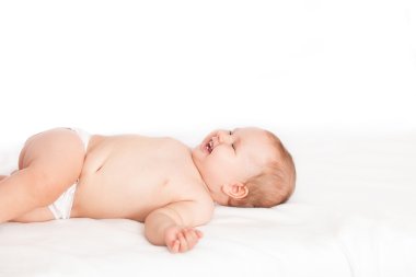 Jimnastik ve masaj mutlu yeni doğan bebekler için