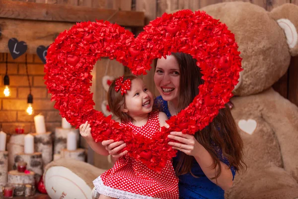 Happy Mom Adorable Daughter Play Cuddle Laugh Have Fun Together — Φωτογραφία Αρχείου