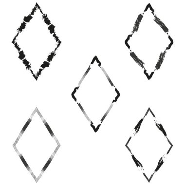 Elmas dizisi simgesi. Basit vektör şekli. Siyah taslak formu. Beyaz arkaplan görüntüsü. EPS 10.