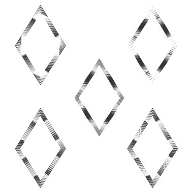 Elmas küme simgesi. Noktalı vektör tasarımı. Siyah şekilli desen. Beyaz arka plan düzeni. EPS 10.