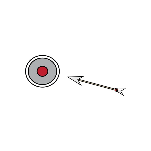 Platte pictogram in vector formaat eps10 Target en pijl — Stockvector