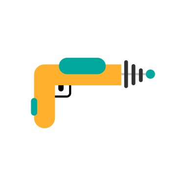 düz simge vektör biçimi eps10 silah