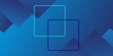 Üst üste binen geometrik şekiller koyu arkaplanda mavinin tonlarıyla modern bir soyut tasarım yaratıyor. Dinamik altıgen çizgileri olan minimum geometrik arkaplan. Vektör İllüstrasyonu.