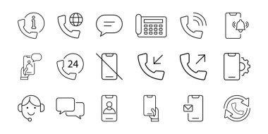 Collection of shopping and e-commerce related line icons. Editable stroke. Set of linear icons on the theme of office icons. Set of line icons of everyday. Office Doodle Set. Vector Illustration.