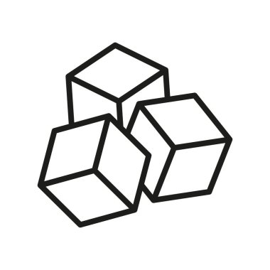 Hazırlama, 3D görüntüleme, 3D nesne, 3D döndürme, 3D modelleme, geometrik, boyut taslak simgesi. 3 boyutlu küp çizgisi simgesi. Küp Yeniden Yükleme Hattı Simgesi. 3B Nesne, Modül Paketleyici Simgesi.