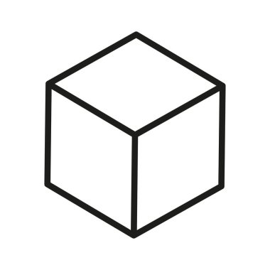 Hazırlama, 3D görüntüleme, 3D nesne, 3D döndürme, 3D modelleme, geometrik, boyut taslak simgesi. 3 boyutlu küp çizgisi simgesi. Küp Yeniden Yükleme Hattı Simgesi. 3B Nesne, Modül Paketleyici Simgesi.