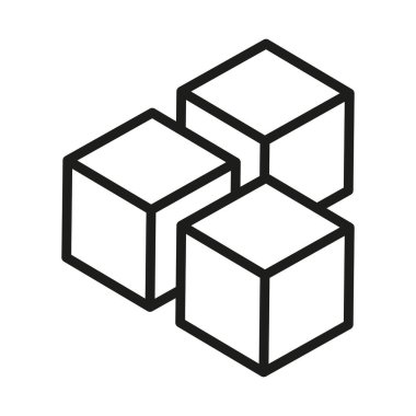 Hazırlama, 3D görüntüleme, 3D nesne, 3D döndürme, 3D modelleme, geometrik, boyut taslak simgesi. 3 boyutlu küp çizgisi simgesi. Küp Yeniden Yükleme Hattı Simgesi. 3B Nesne, Modül Paketleyici Simgesi.