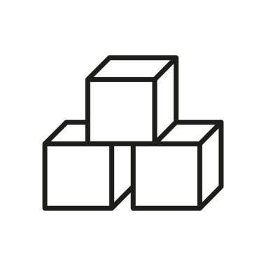 Hazırlama, 3D görüntüleme, 3D nesne, 3D döndürme, 3D modelleme, geometrik, boyut taslak simgesi. 3 boyutlu küp çizgisi simgesi. Küp Yeniden Yükleme Hattı Simgesi. 3B Nesne, Modül Paketleyici Simgesi.