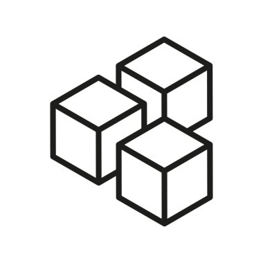 Hazırlama, 3D görüntüleme, 3D nesne, 3D döndürme, 3D modelleme, geometrik, boyut taslak simgesi. 3 boyutlu küp çizgisi simgesi. Küp Yeniden Yükleme Hattı Simgesi. 3B Nesne, Modül Paketleyici Simgesi.