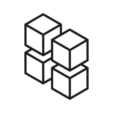 Hazırlama, 3D görüntüleme, 3D nesne, 3D döndürme, 3D modelleme, geometrik, boyut taslak simgesi. 3 boyutlu küp çizgisi simgesi. Küp Yeniden Yükleme Hattı Simgesi. 3B Nesne, Modül Paketleyici Simgesi.