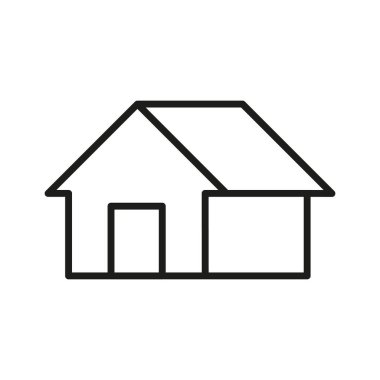 Ev sigortası. İpotek, para ikonu çizgisi tarzında beyaz arka planda izole edilmiş ev. Realm Realm ikonu. Güvenli ev simgesi işareti vektörü. Teminatlı ev satın alma simgesi ana hatları vektörü.