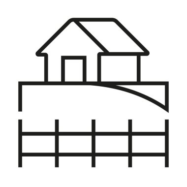 Basit Ev Simgesi Taslağı. Baca, pencere ve kapısı olan, emlak kavramları için mükemmel, basit, temiz bir ev çizgisi. Üçgen çatılı bir evin basit bir siyah çizgi çizimi..