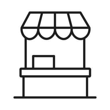 Basit Ev Simgesi Taslağı. Baca, pencere ve kapısı olan, emlak kavramları için mükemmel, basit, temiz bir ev çizgisi. Üçgen çatılı bir evin basit bir siyah çizgi çizimi..