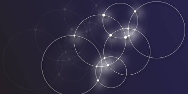 Teknoloji çemberi desenli modern tasarım ışık tasarımı ile soyut arkaplan. Geometrik vektör arkaplan tasarımı. Siyah arkaplan, soyut parlak çizgiler ve daireler. Dijital parlaklık efekti çizgileri.
