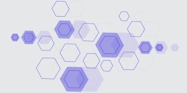 beyaz ve gri altıgen balpeteği geometrik kopyalama uzayı. Siyah ve beyaz altıgenli geometrik soyut arkaplan. Altıgen moleküler yapı soyut teknoloji ağ deseni.