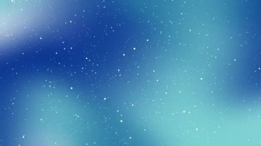 Yumuşak mavi kış kar yağışı sahnesi, hafif kar taneleri eğimli bir gökyüzüne düşüyor, sakin, huzurlu ve mevsimsel bir atmosferi tasarım için çağrıştırıyor..