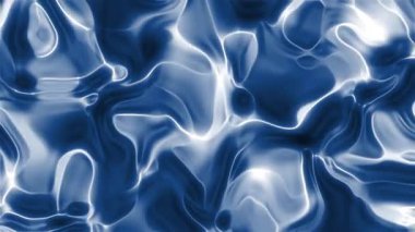 Pürüzsüz sıvı şekilli soyut mavi sıvı dalga deseni, parlak röfleler ve modern dijital tasarım veya yaratıcı projeler için dinamik hareket.