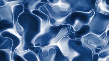 Soyut mavi sıvı dalga dokusu modern arkaplanlar veya dijital sanat ve tasarım projeleri için pürüzsüz, parlak ve dalgalı sıvı yüzey yaratır..