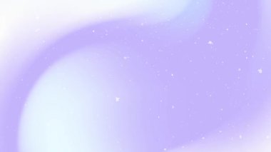 Yumuşak pastel kar nazikçe düşüyor, rüya gibi bir kış ortamı yaratıyor, ince beyaz taneciklerle mor ve mavi bir zemin üzerinde..