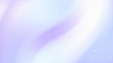 Yumuşak pastel kar yavaşça sürükleniyor, mor ve mavi eğimli arka planda narin beyaz taneleri olan sakin bir kış manzarası yaratıyor..