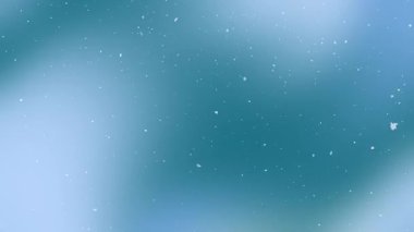 Mavi arka planda yağan kar, dağınık kar taneleri ve yumuşak, soğuk bir atmosferle sakin bir kış manzarası yaratır..