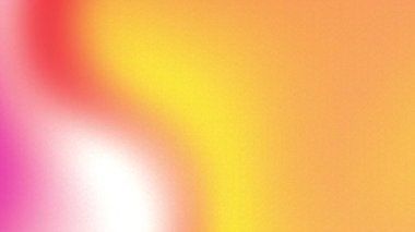 Modern soyut tasarım veya dijital projeler için pembe, turuncu, kırmızı ve sarı tonların harmanlanması, pürüzsüz geçişleri olan yumuşak pastel renk gradyan arkaplanı.