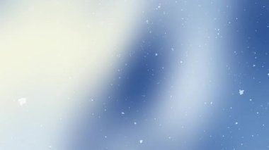 Yumuşak kar yağışı, mevsimlik ya da tatil tasarımları için hafif mavi ve beyaz eğimli huzurlu ve rüya gibi kış manzarası yaratır..