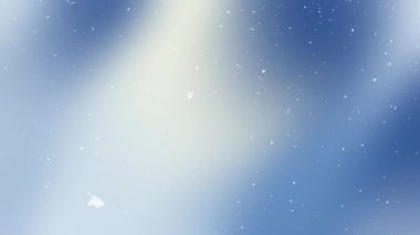 Hafif kar yağışı, mavi arka plan, kış mevsimi soyut, hafif kar, soğuk hava, huzurlu serin gökyüzü.