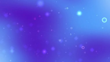 Rüya gibi parlayan kabarcık ışıkları yumuşak mor bir arka planda yavaşça süzülür, sakin, modern ve büyülü bir atmosfer yaratır..