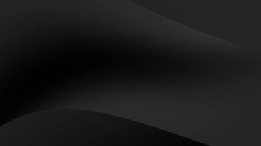 Pürüzsüz akışkan siyah dalgalar, yumuşak eğilimli, sunumlar, teknoloji, sancaklar veya minimalist tasarım projeleri için ideal, sakin ve modern bir arkaplan oluşturur..