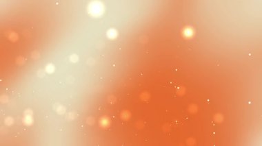 Warm glowing orange bokeh lights create a soft, dreamy, uplifting scene with gentle gradients and a modern, cheerful, abstract style for versatile use.