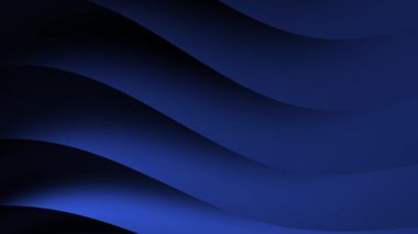 Yumuşak gradyan koyu mavi dalgalar, modern sunumlar, teknoloji temaları ve yaratıcı dijital projeler için mükemmel bir soyut arka plan oluşturur..