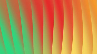 Yaratıcı projeler için yumuşak turuncu, kırmızı ve yeşil renk geçişleriyle sakin ve modern bir arkaplan oluşturan sıcak değişim dalgaları.